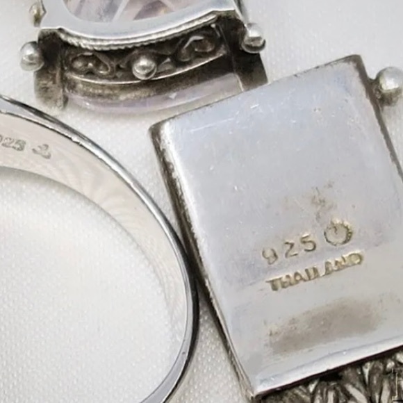 Sterling silver 925 Thailand bracelet. Size 6. Stunning craftsmanship! Repousse - Picture 3 of 3